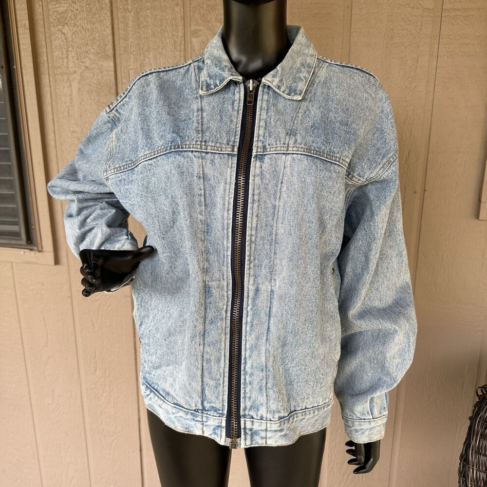 Vtg Monte Carlo Polo & Jockey Club Mens Large Jean Jacket Light Wash Y2K Hip Hop